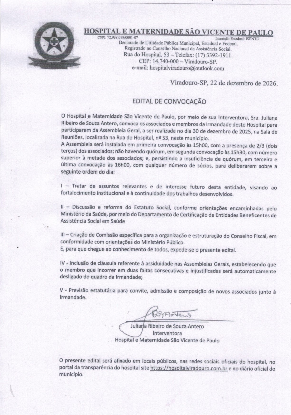 	EDITAL DE CONVOCAÇÃO
